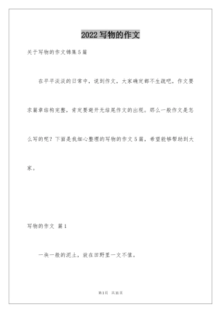 2024写物的作文_393