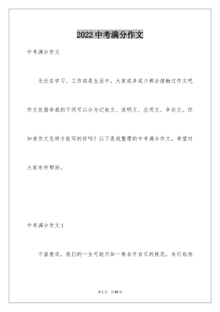 2024中考满分作文_321