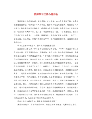 教师学习沈浩心得体会 