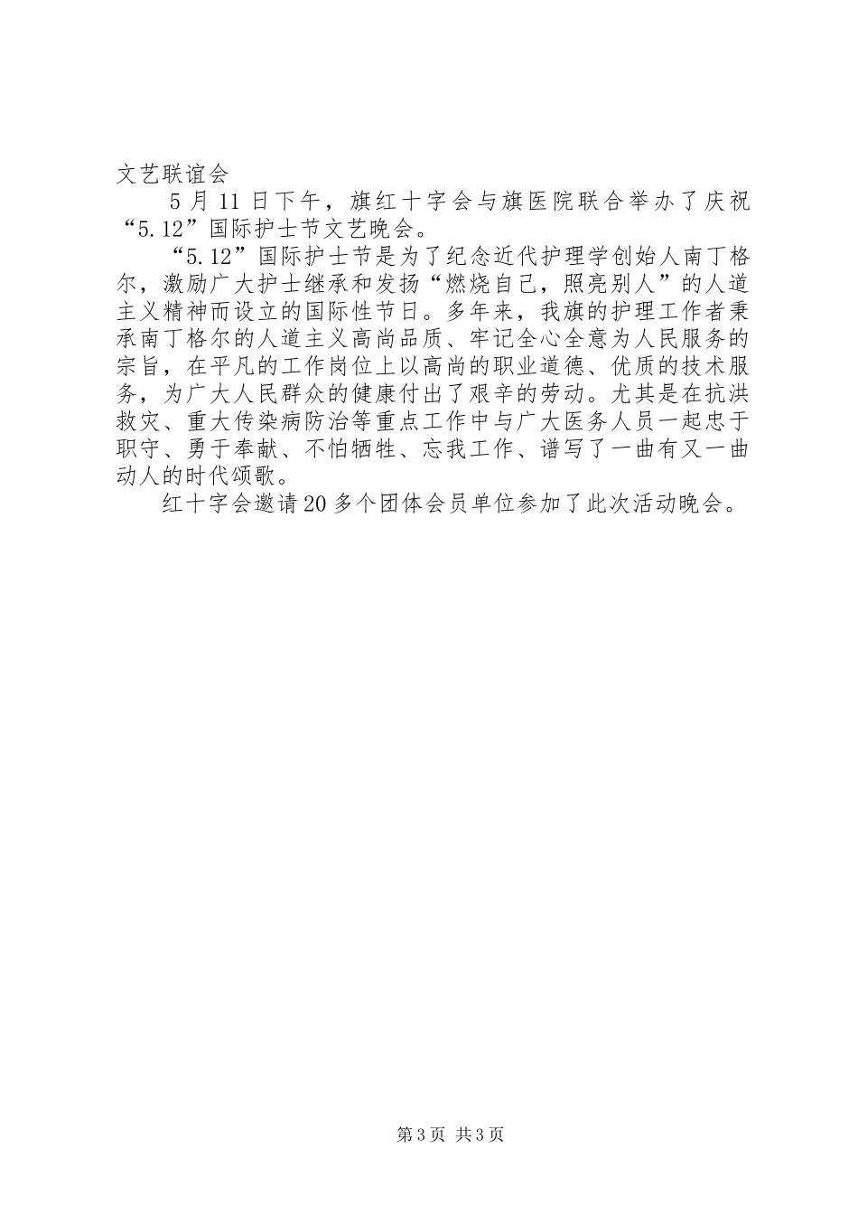 20XX年博爱周总结 _第3页