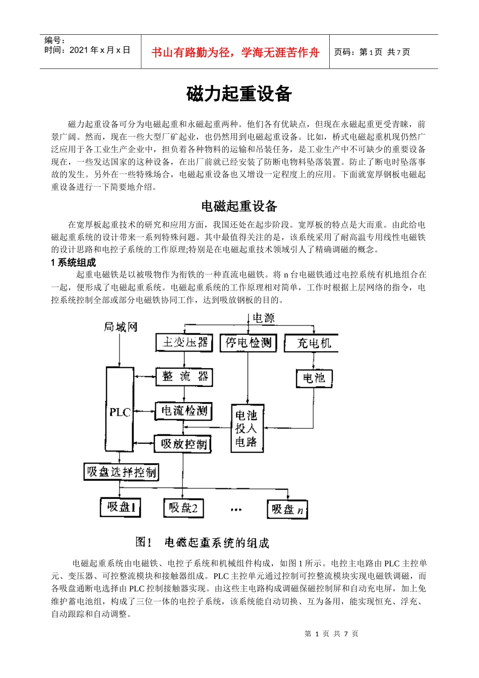 磁力起重设备_第1页