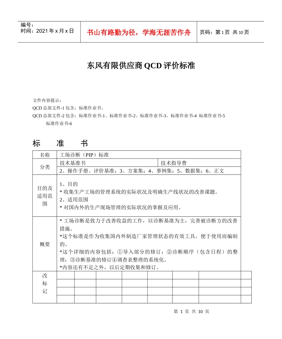 东风有限供应商QCD评价标准_第1页