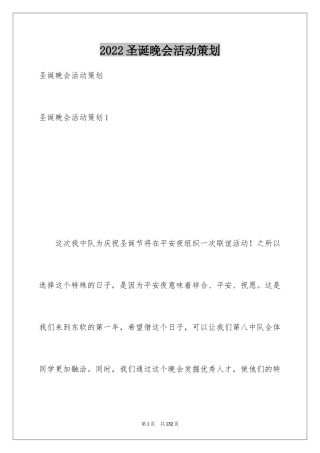 2024圣诞晚会活动策划_1