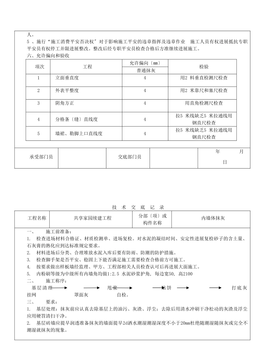 共享家园续建工程外墙抹灰技术交底_第2页