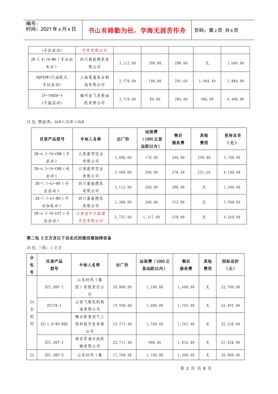 非自走式与自走式沼渣沼液抽排设备_第3页