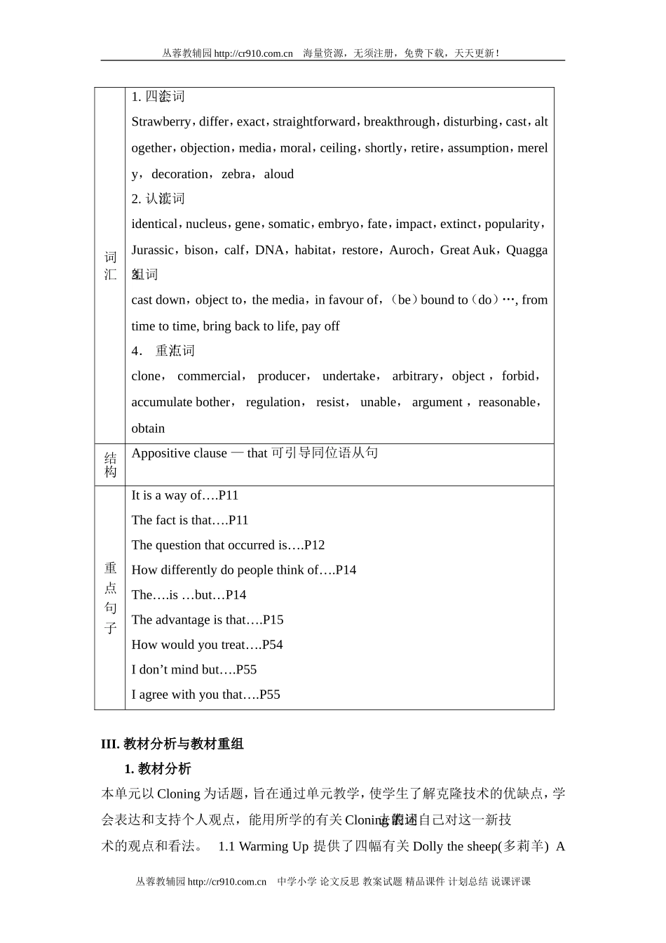 高二英语选修8_unit2教案_第2页