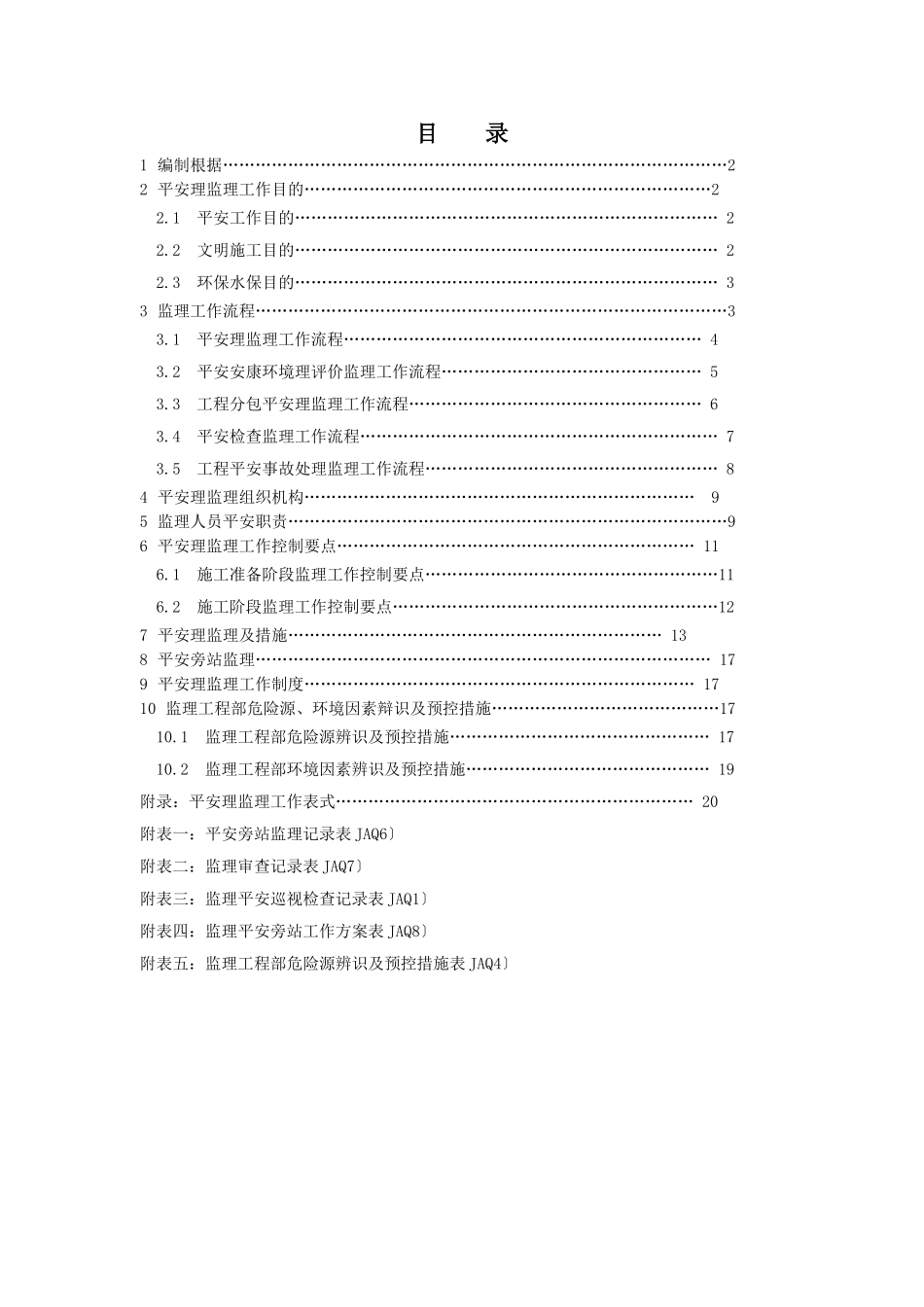 南皮变电站安全监理工作方案_第1页