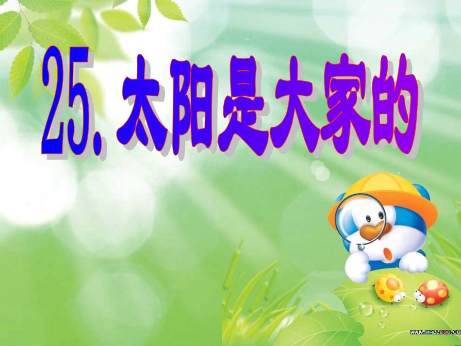 《太阳是大家的》课件_第1页