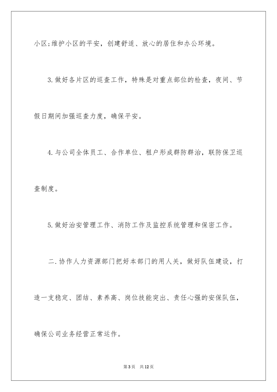 2024保安班长计划_第3页