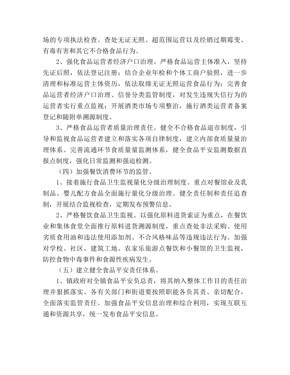 创建食品安全示范镇工作规划 _第3页