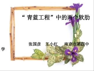 “青蓝工程”中的两个软肋