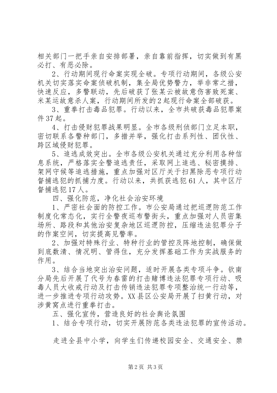 20XX年扫黑除恶专项行动工作总结两篇_第2页