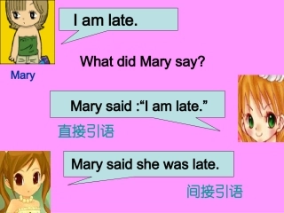 直接引语变间接引语课件