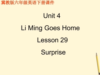 六年级英语下册Unit4Lessson29(2)课件冀教版