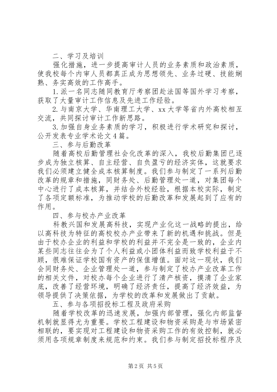 20XX年审计工作总结 _第2页