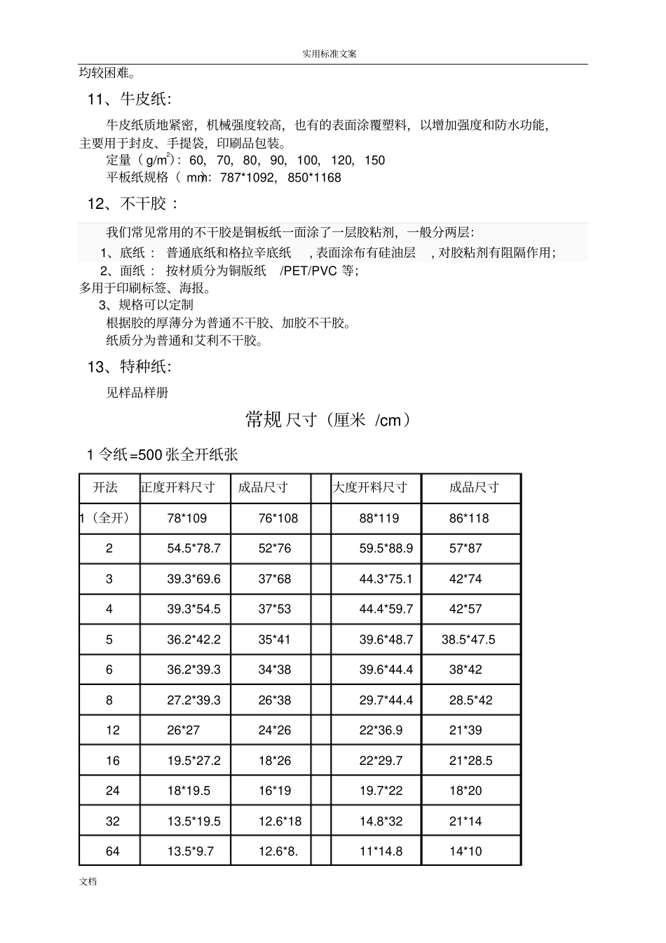 印刷常用纸张分类及核算_第3页