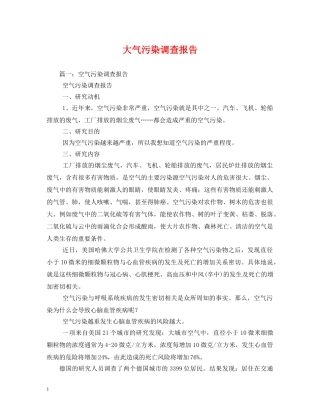 大气污染调查报告 