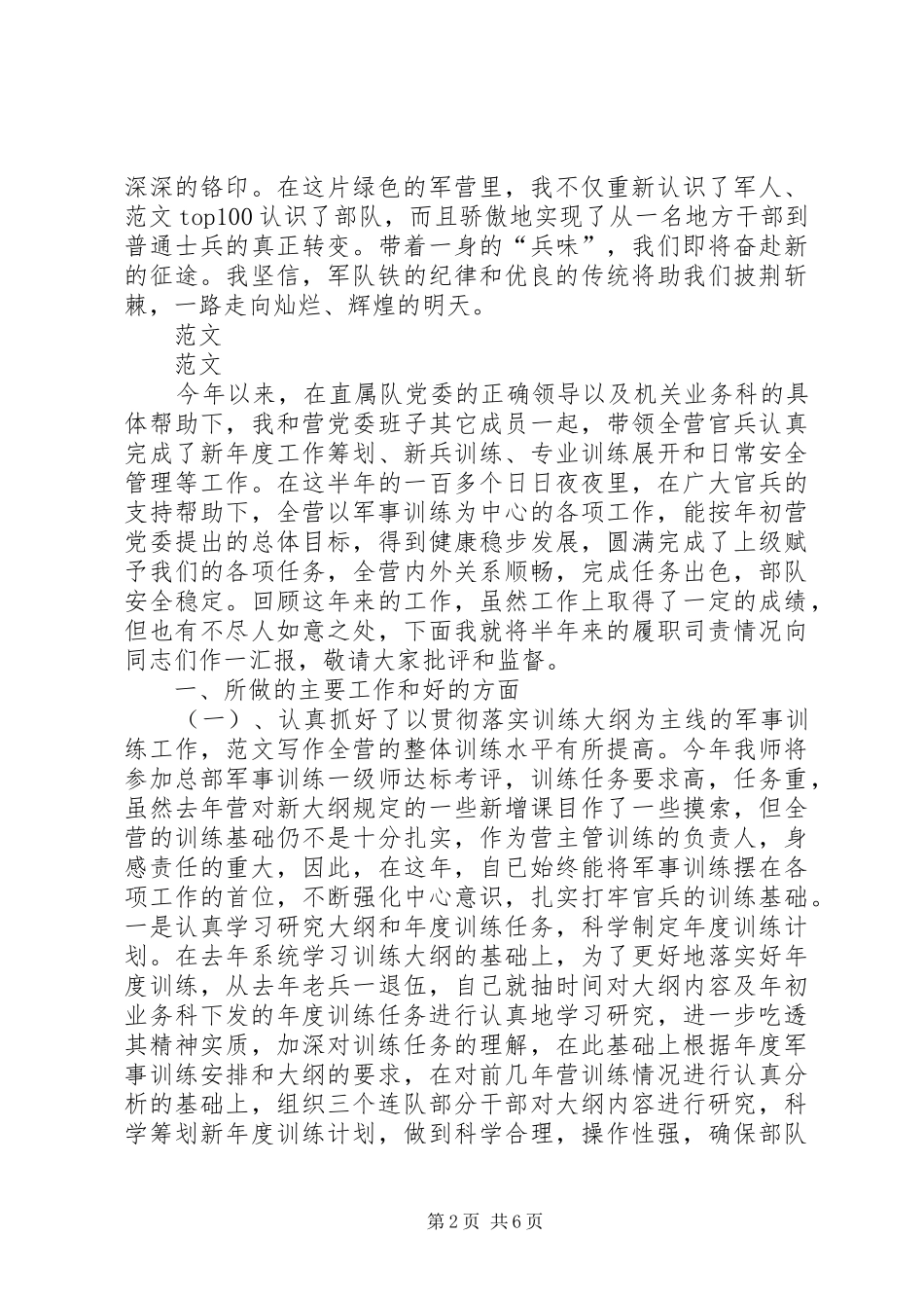 20XX年部队义务兵个人工作总结 _第2页