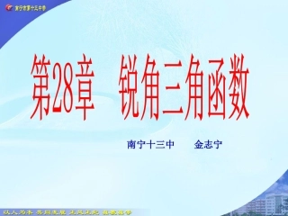 锐角三角函数复习
