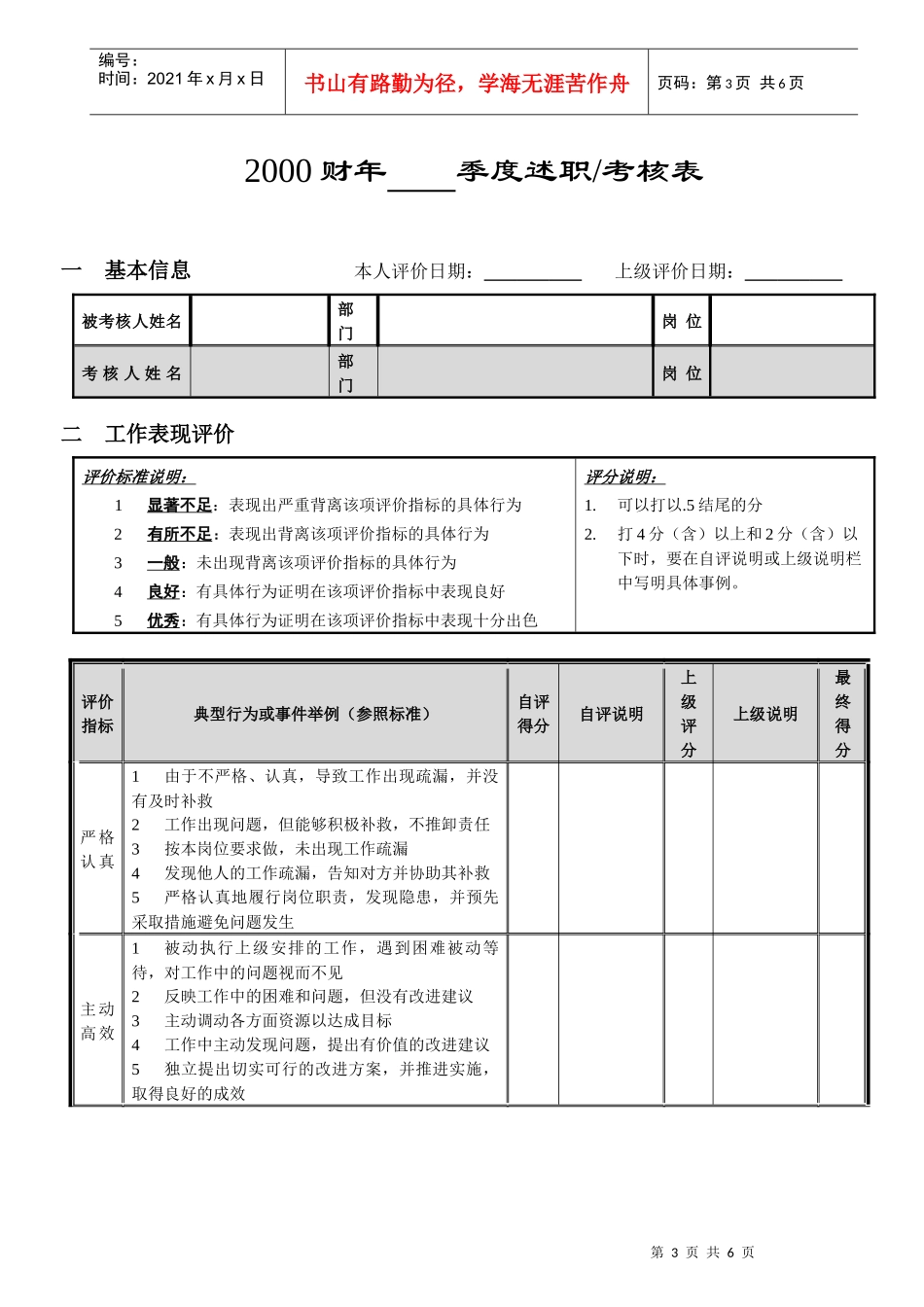 个人季度绩效考核量表(试行版)_第3页