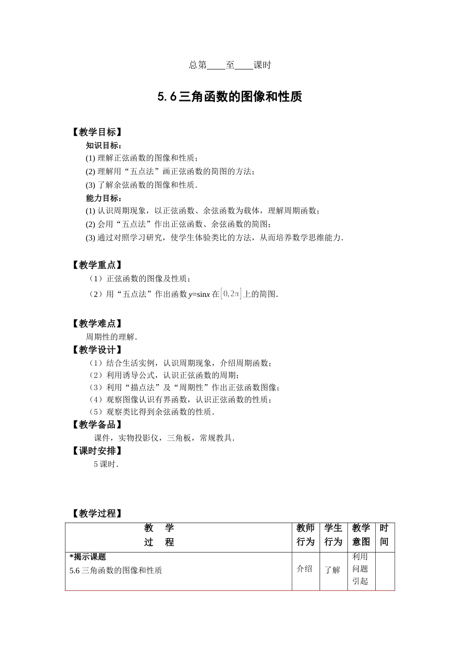 三角函数的图像和性质_第1页