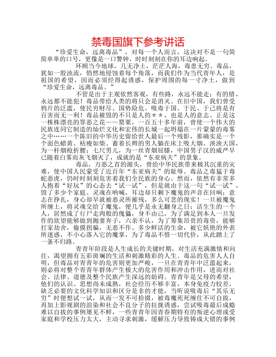 禁毒国旗下 _第1页