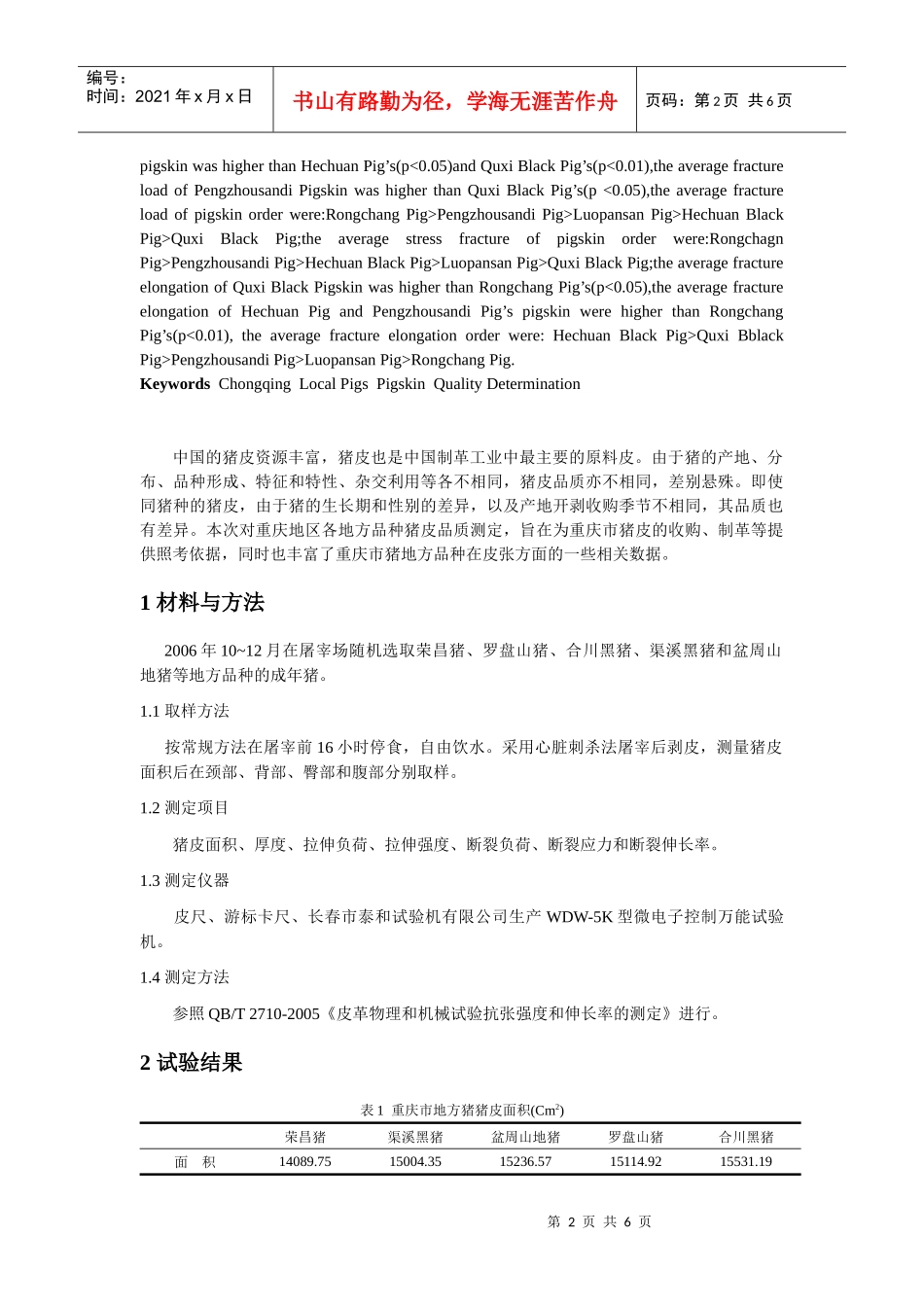 重庆市地方猪猪皮品质测定_第2页