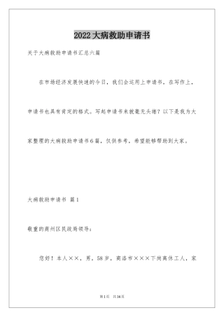 2024大病救助申请书_10