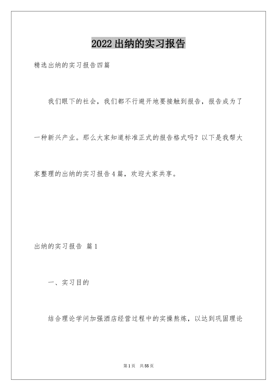 2024出纳的实习报告_105_第1页