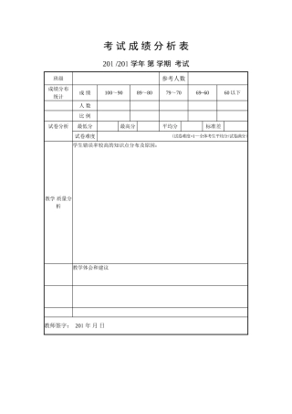 考试成绩分析表 (6)
