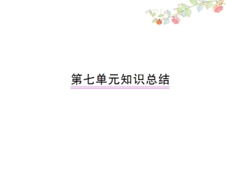 语文第八册第七单元知识总结