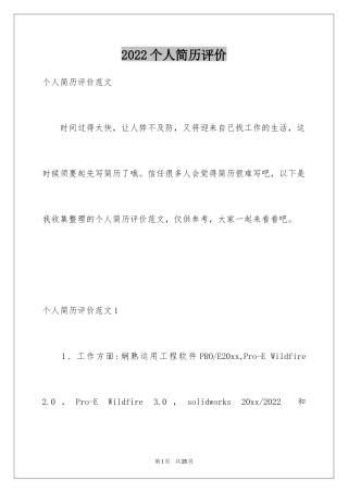 2024个人简历评价_3