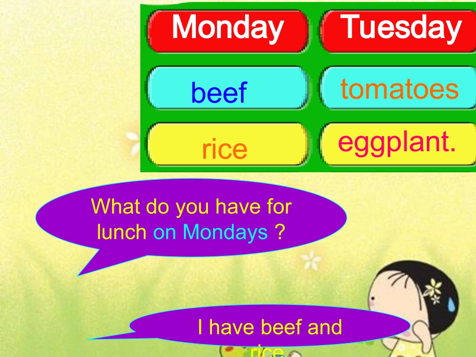 冀教版四年级英语下册Unit4Lesson27myfavouritefood课堂演示PPT课件_第2页