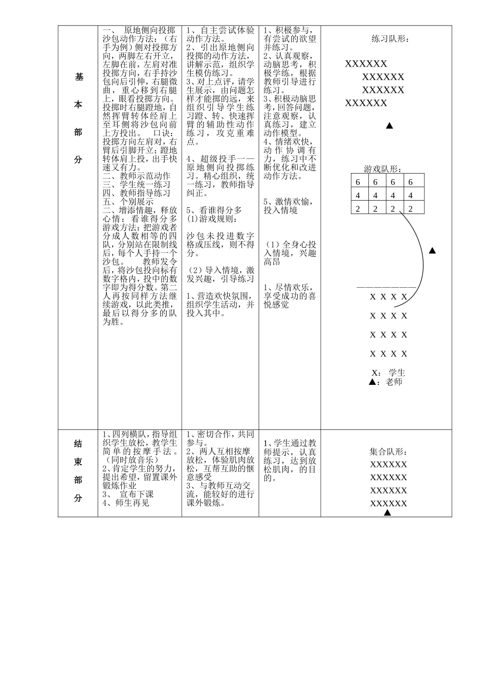 体育教案(掷沙包)_第3页