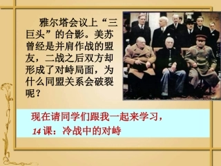 人教版历史九下《冷战中的对峙》课件