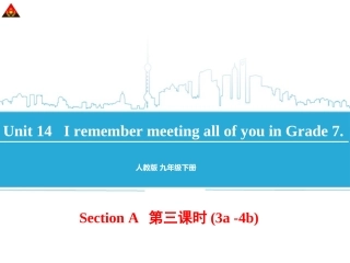 2014年人教版新目标九年级英语Unit14（第3课时）精美课件