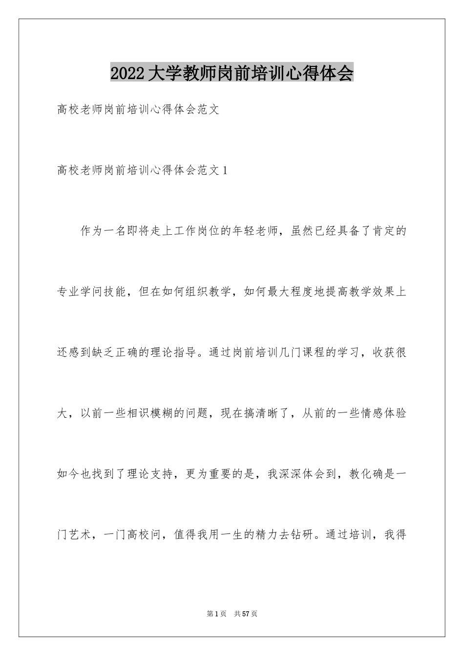 2024大学教师岗前培训心得体会_2_第1页