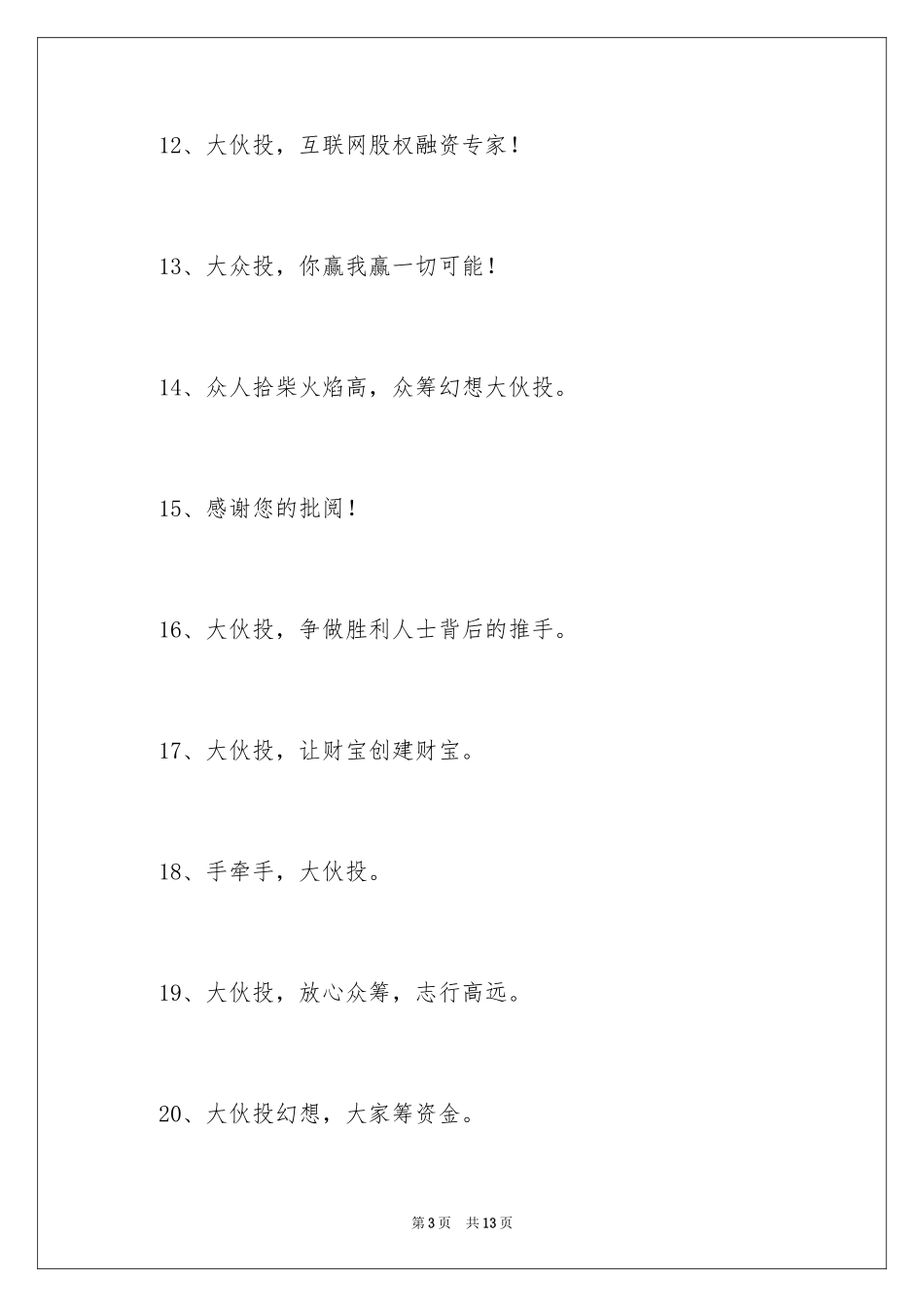 2024众筹策划书广告语_第3页