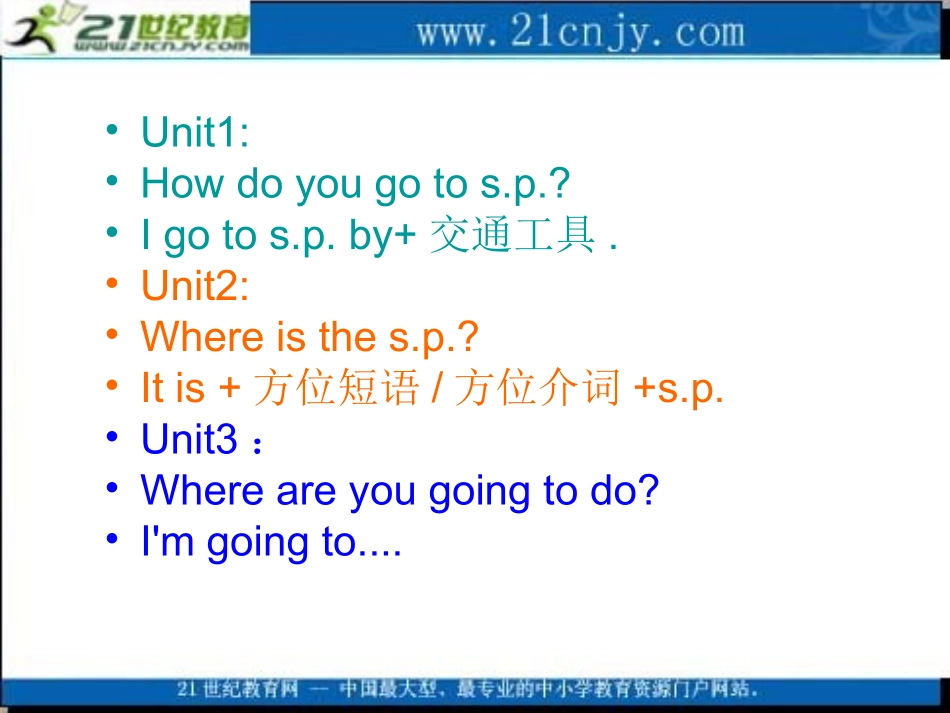 (人教PEP)六年级英语上册课件_Recycle1_第3页