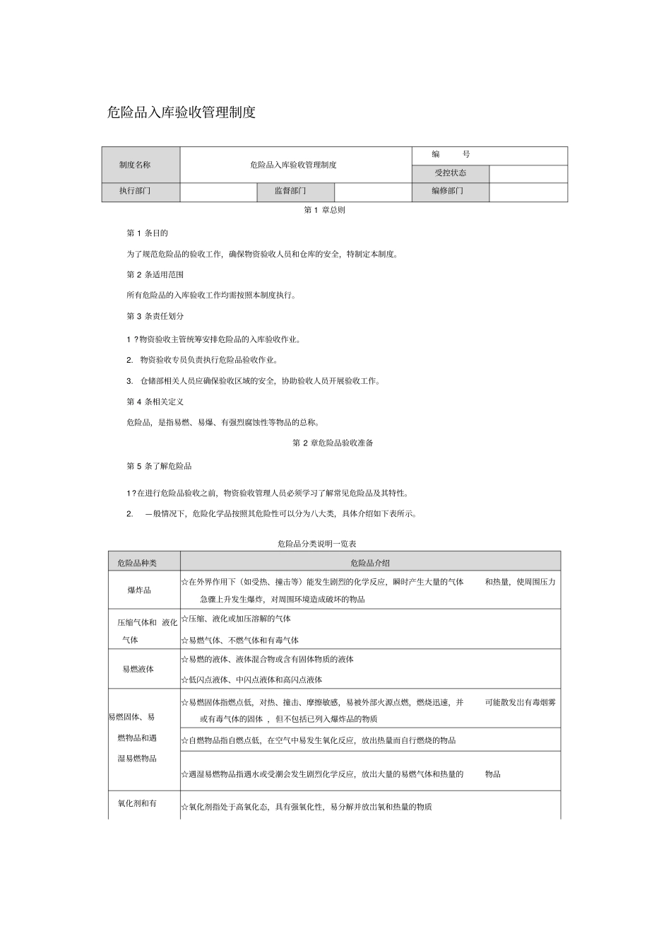 危险品入库验收管理制度_第1页