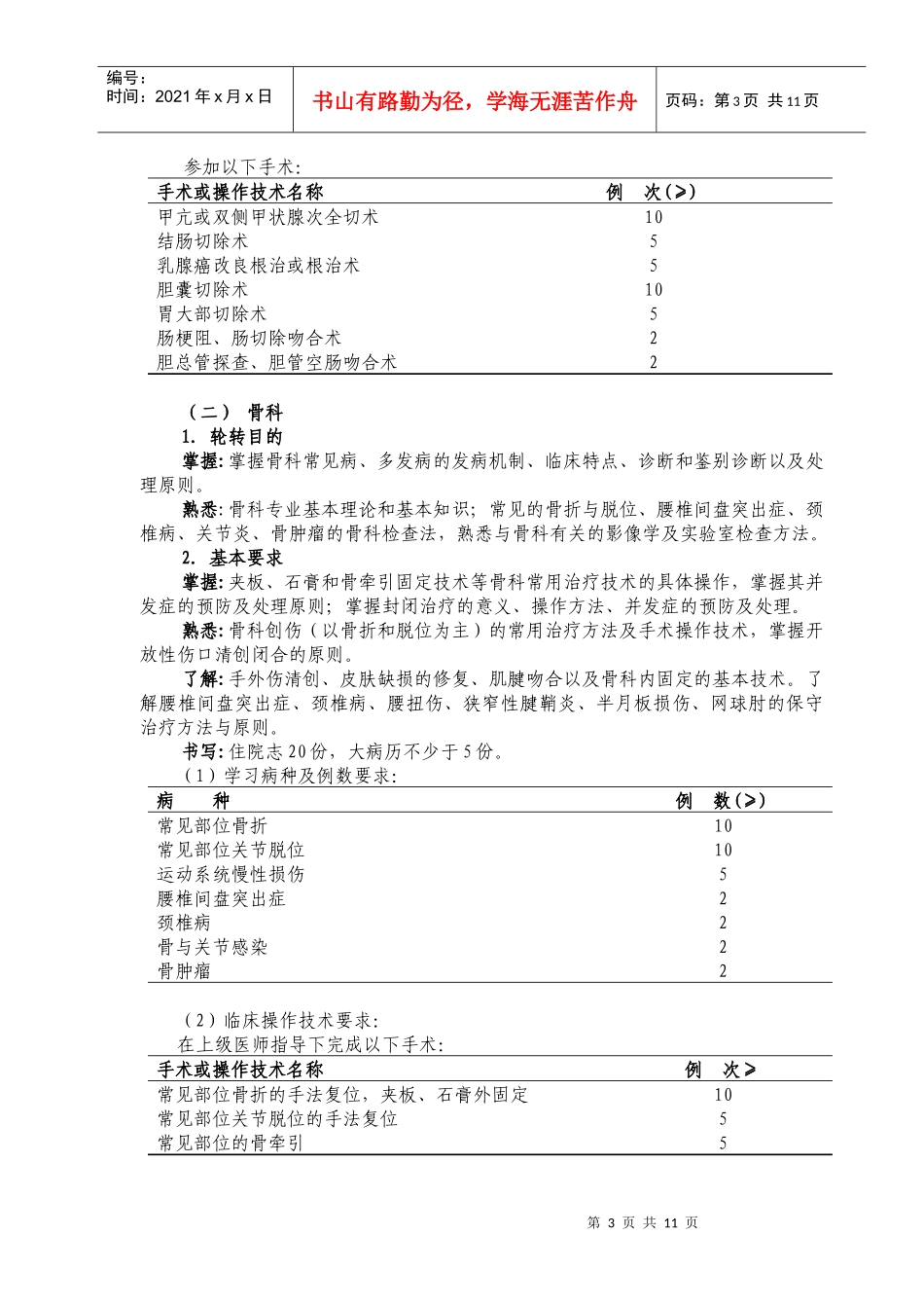 外科医师培训标准_第3页