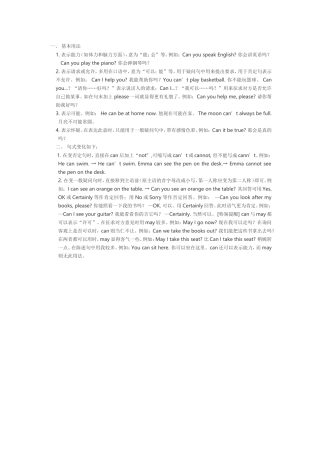 情态动词can的用法