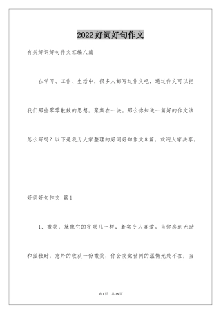 2024好词好句作文_25