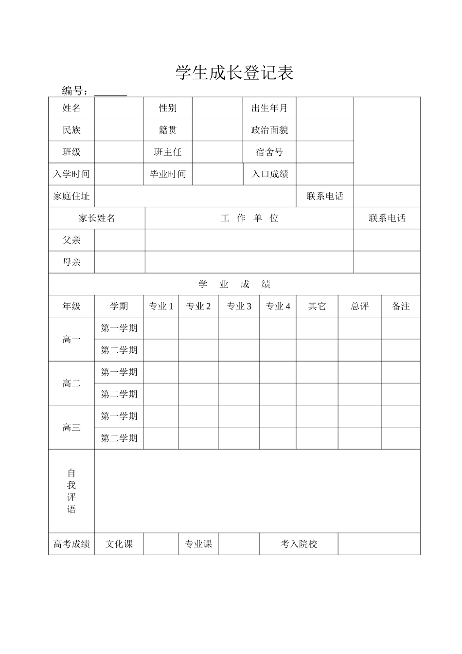学生成长登记表芮守菁_第1页