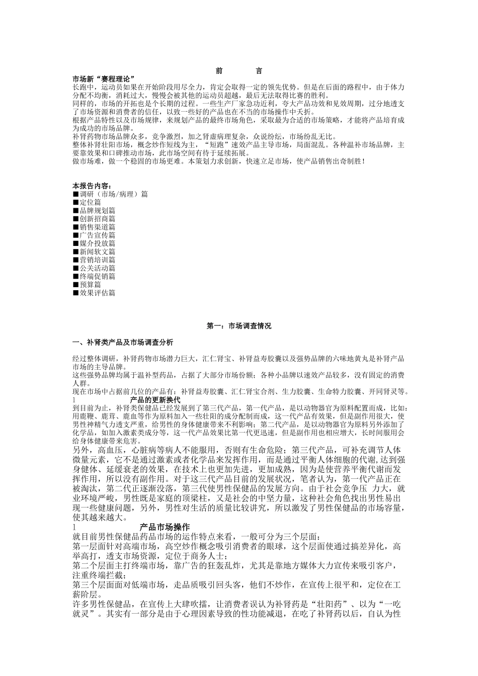 洪岩三宝胶囊市场营销策略执行报告_第1页