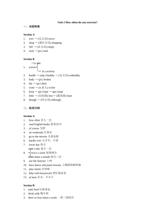 2013版新目标英语八年级上unit2