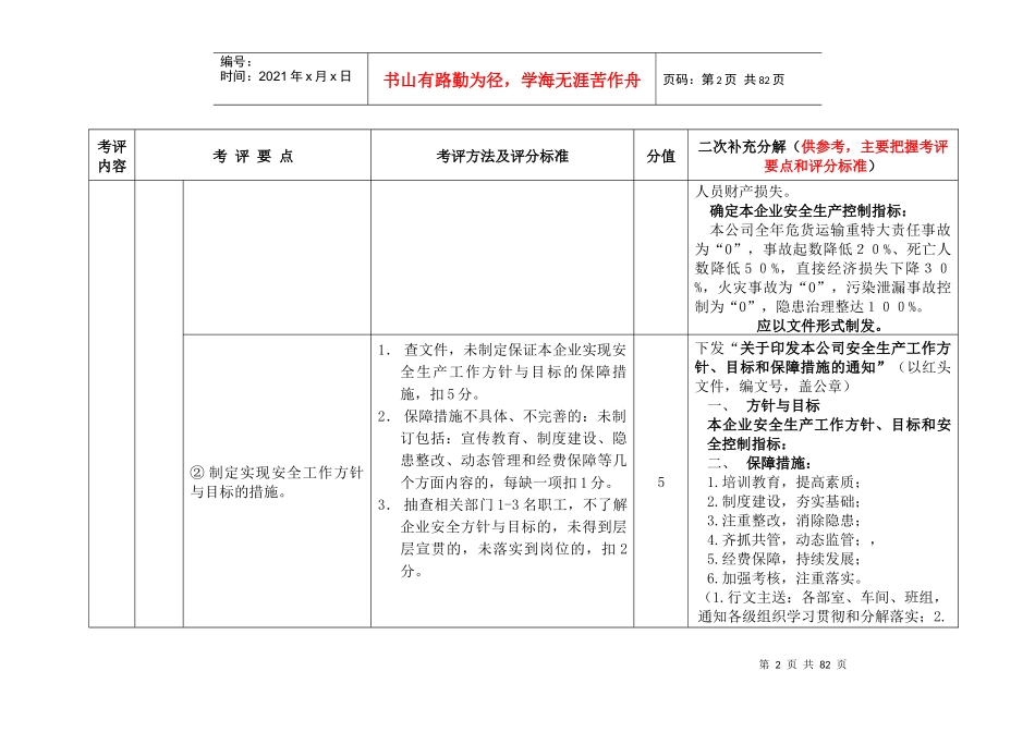 危险货物运输考评指标_第2页