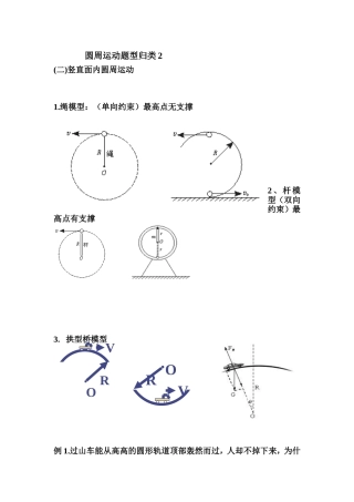 竖直平面圆周运动