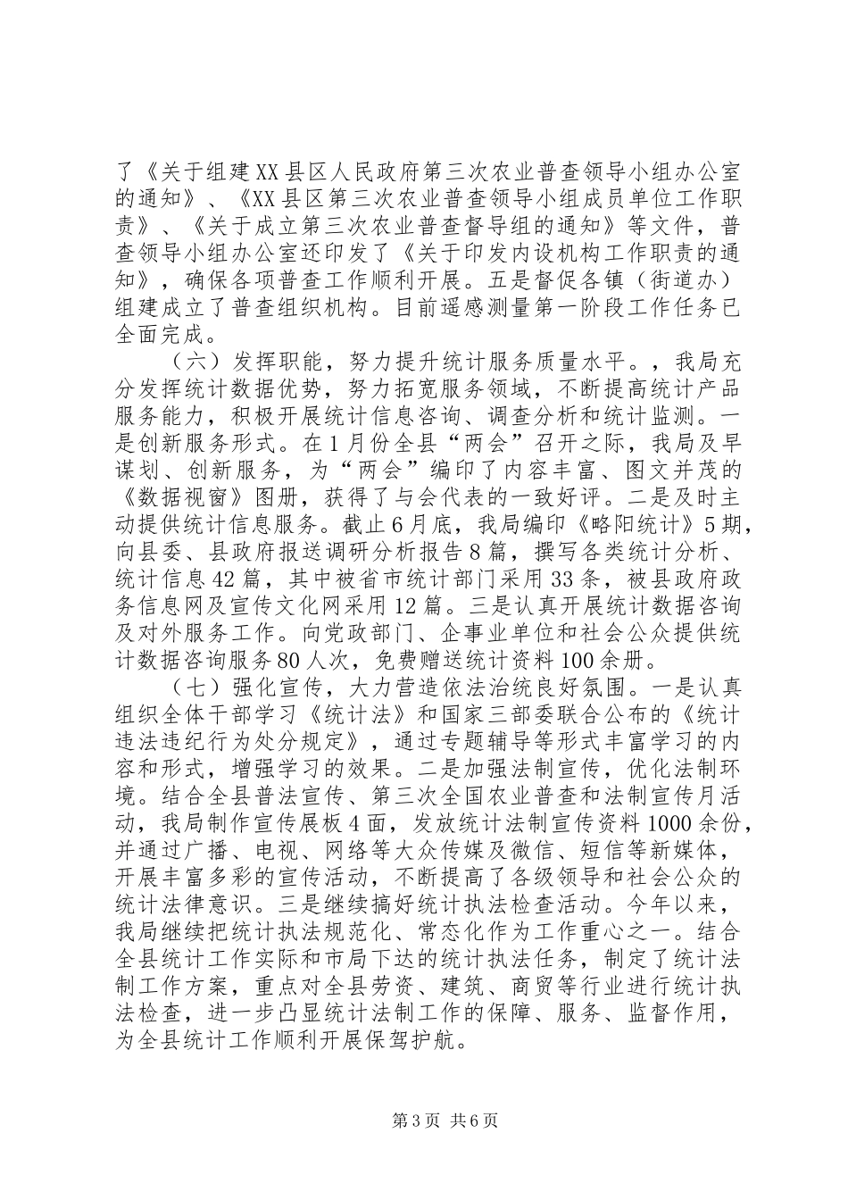 20XX年统计局工作总结_第3页