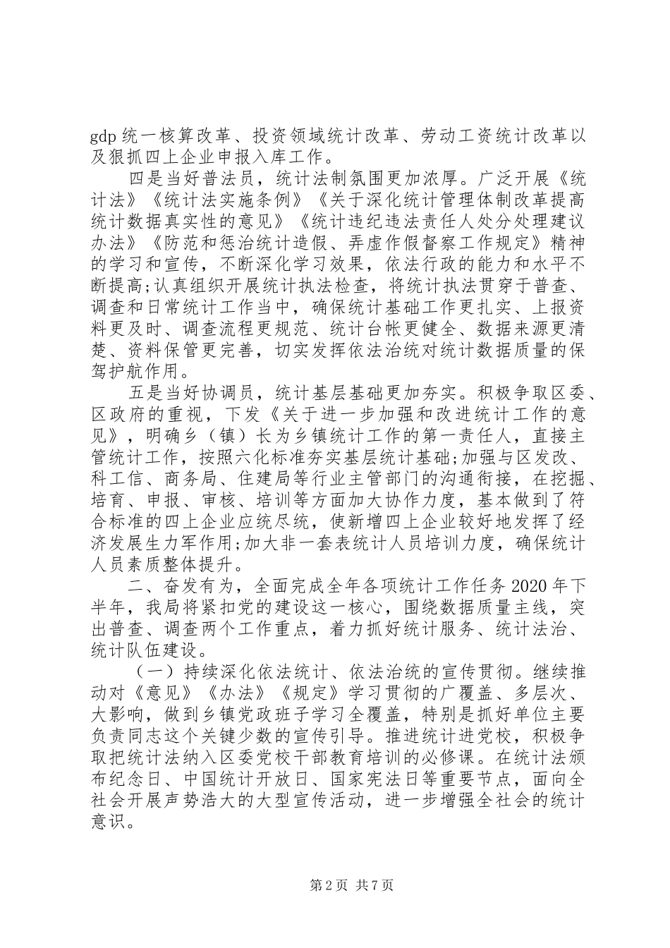 20XX年区统计局工作总结_第2页